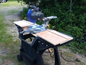 Miter Saw Table made from old BBQ Grill